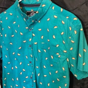 Taco theme short-sleeve button down (size:L)